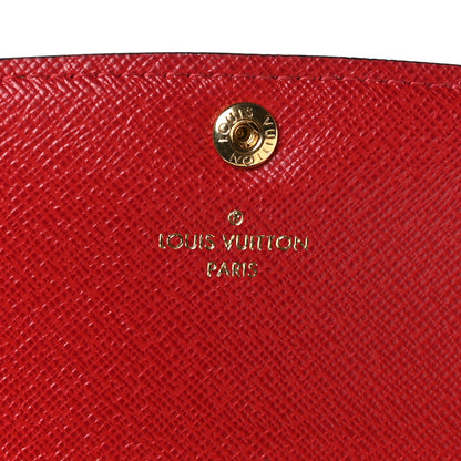 Louis Vuitton Damier Ebene Emilie Wallet Red 6 of 8