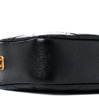 Chanel Shiny Caviar Quilted Chain Melody Camera Bag Black 6 of 9