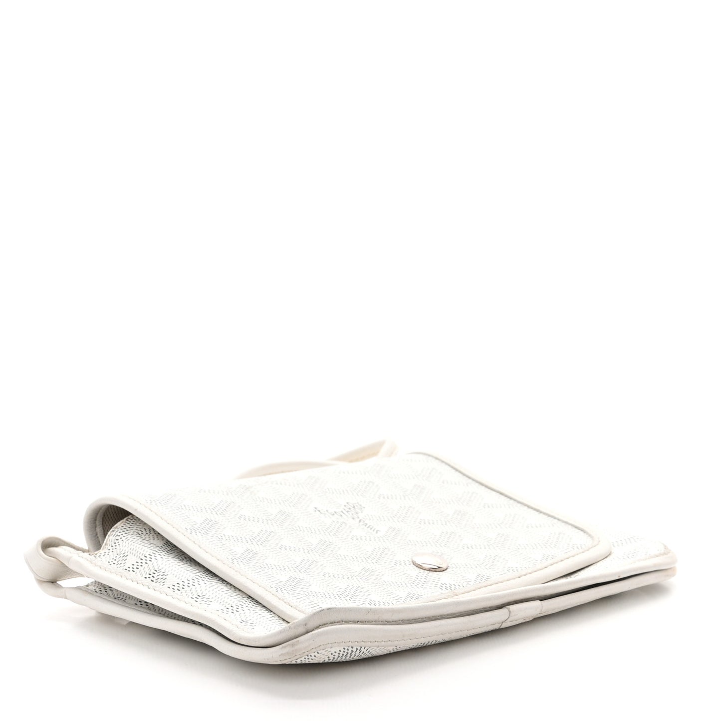 Goyardine Plumet Wallet Clutch White