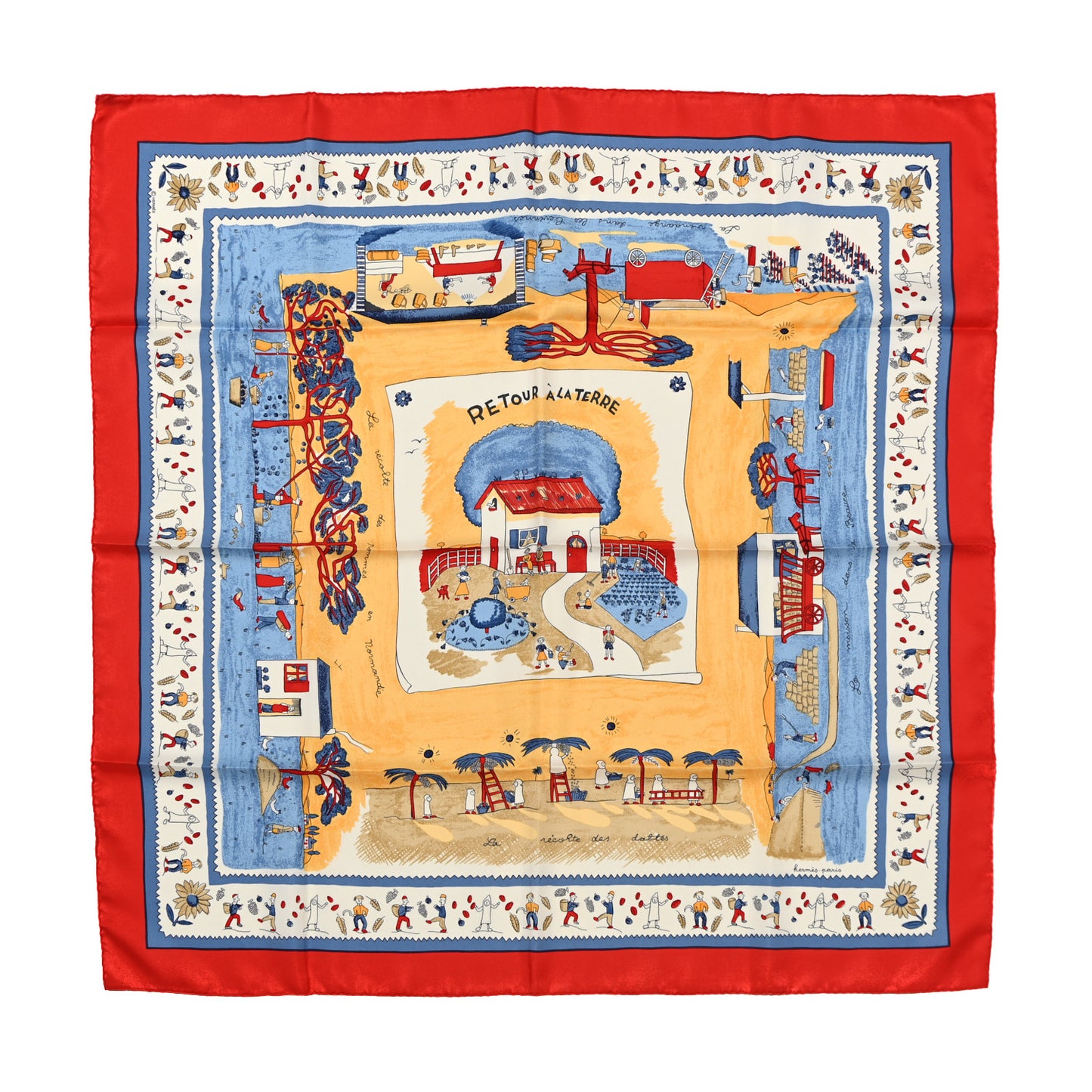 Silk Retour A La Terre Scarf 90