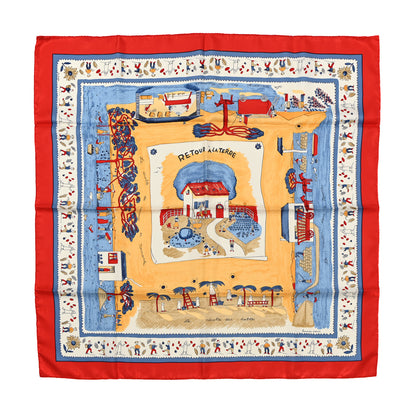 Hermes Silk Retour A La Terre Scarf 90 1 of 7