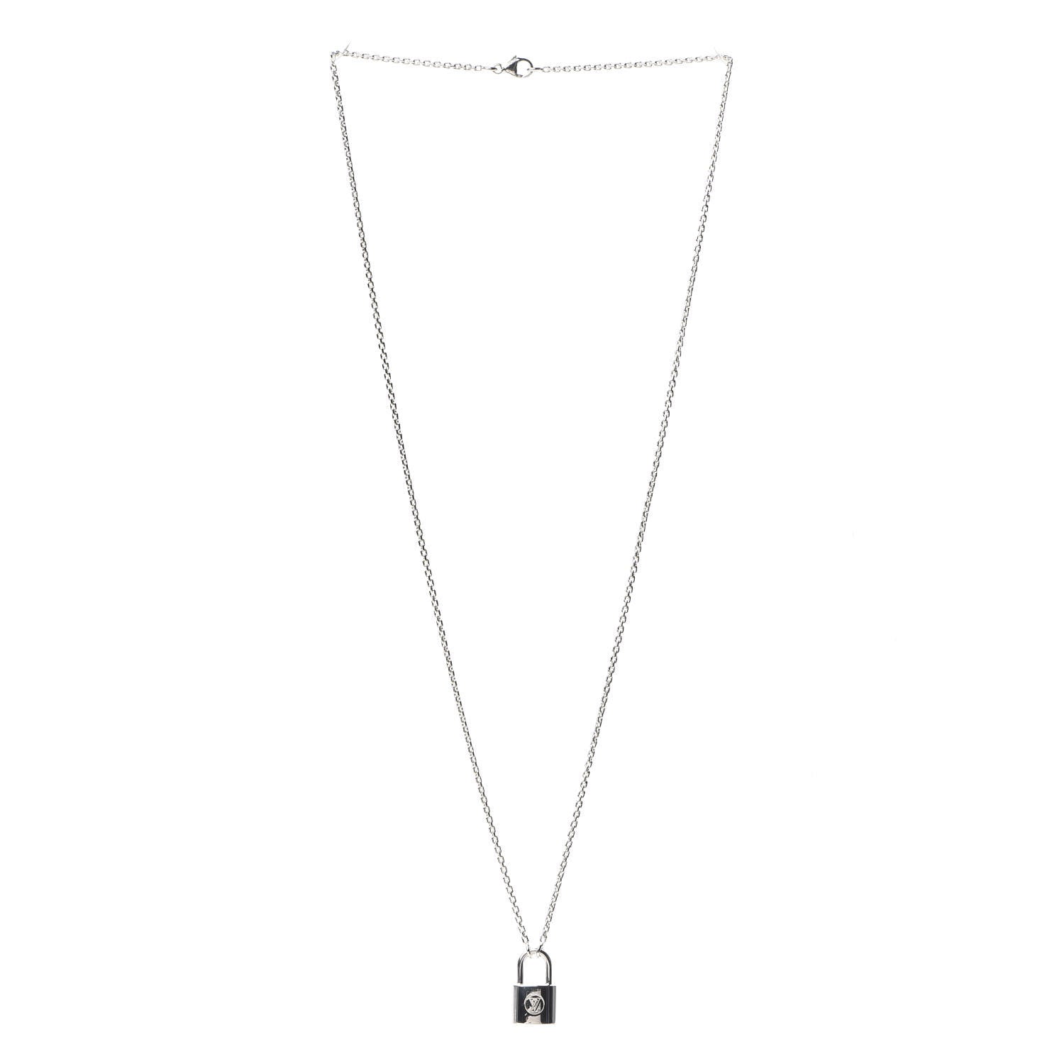 Louis Vuitton Sterling Silver Lockit Necklace 2 of 5