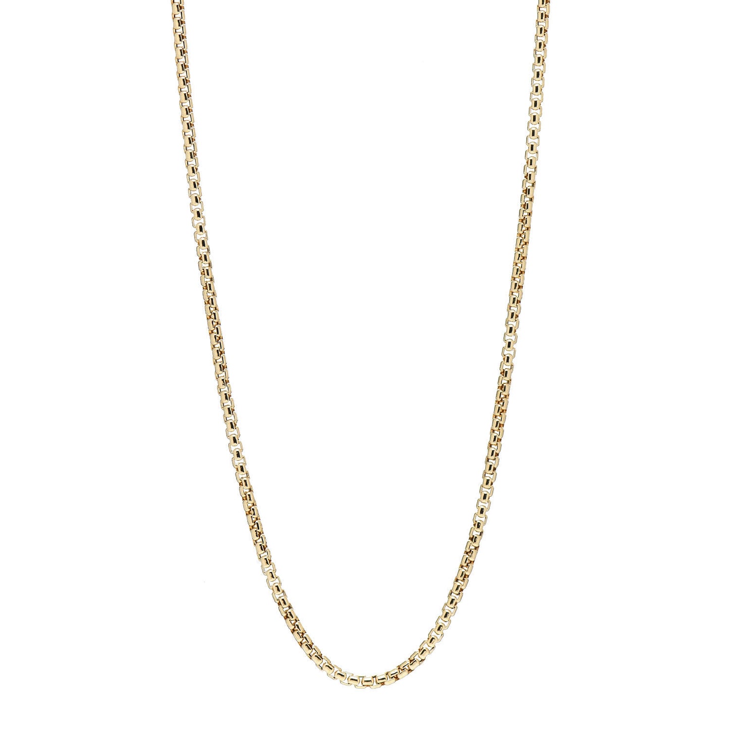18K Yellow Gold 3.4mm Box Chain Necklace 22"
