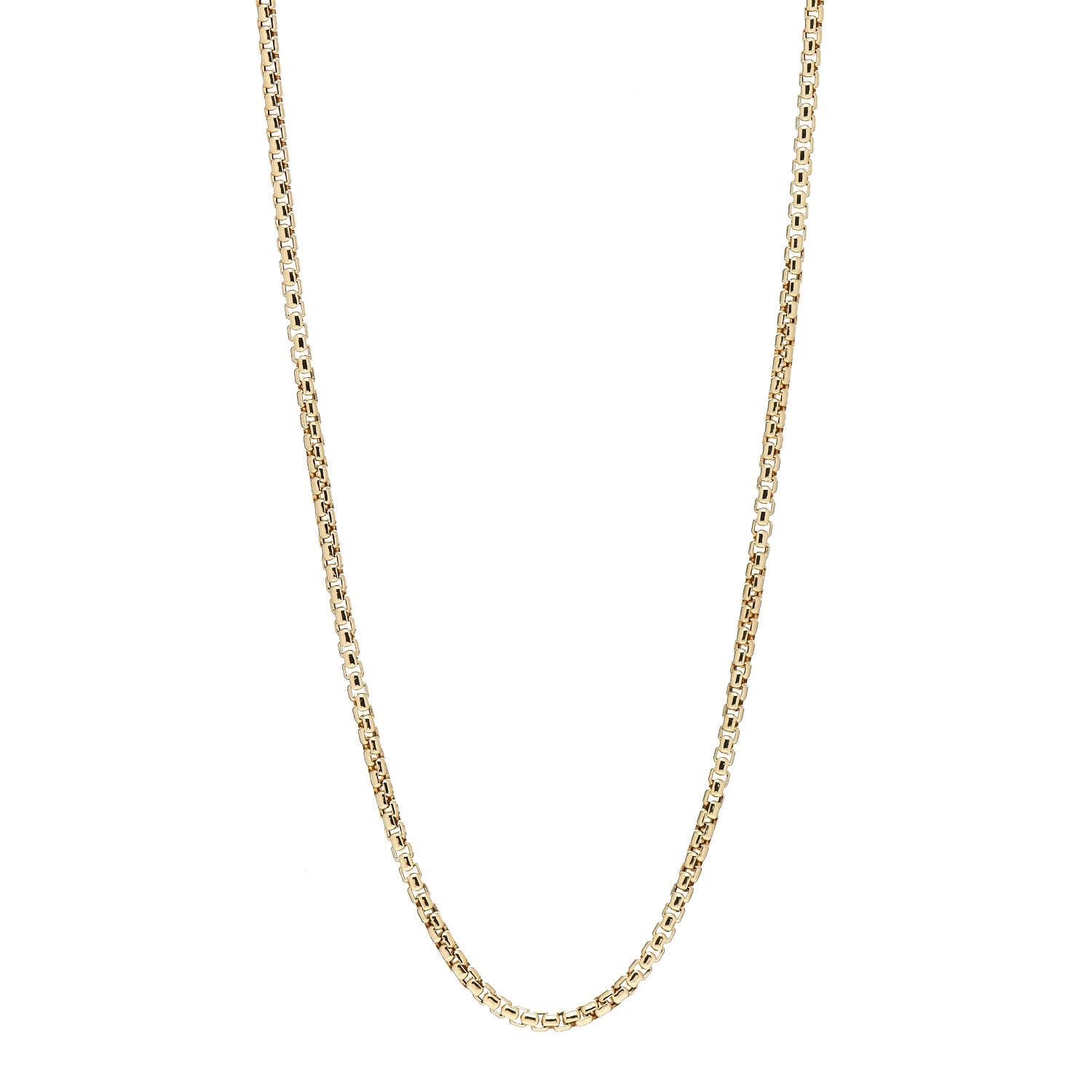 David Yurman 18K Yellow Gold 3.4mm Box Chain Necklace 22" 1 of 4