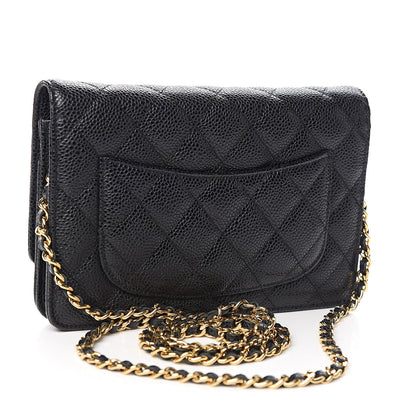 Chanel Caviar Quilted Wallet On Chain WOC Black 3 of 12