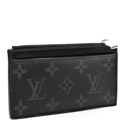 Louis Vuitton Monogram Eclipse Taiga Coin Card Holder 3 of 6