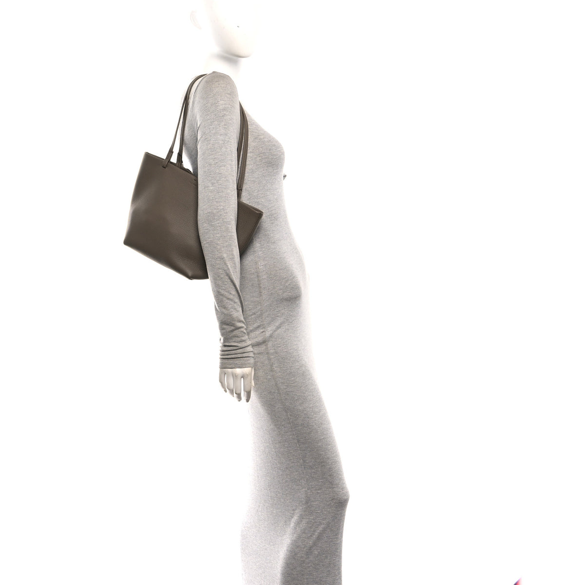 The Row Grained Calfskin Medium Park Tote Elephant 2 of 10