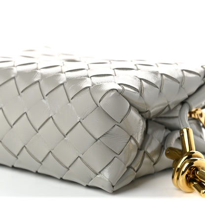 Bottega Veneta Polished Nappa Intrecciato Metallic Knot Mini Loop Camera Bag Sterling 9 of 9