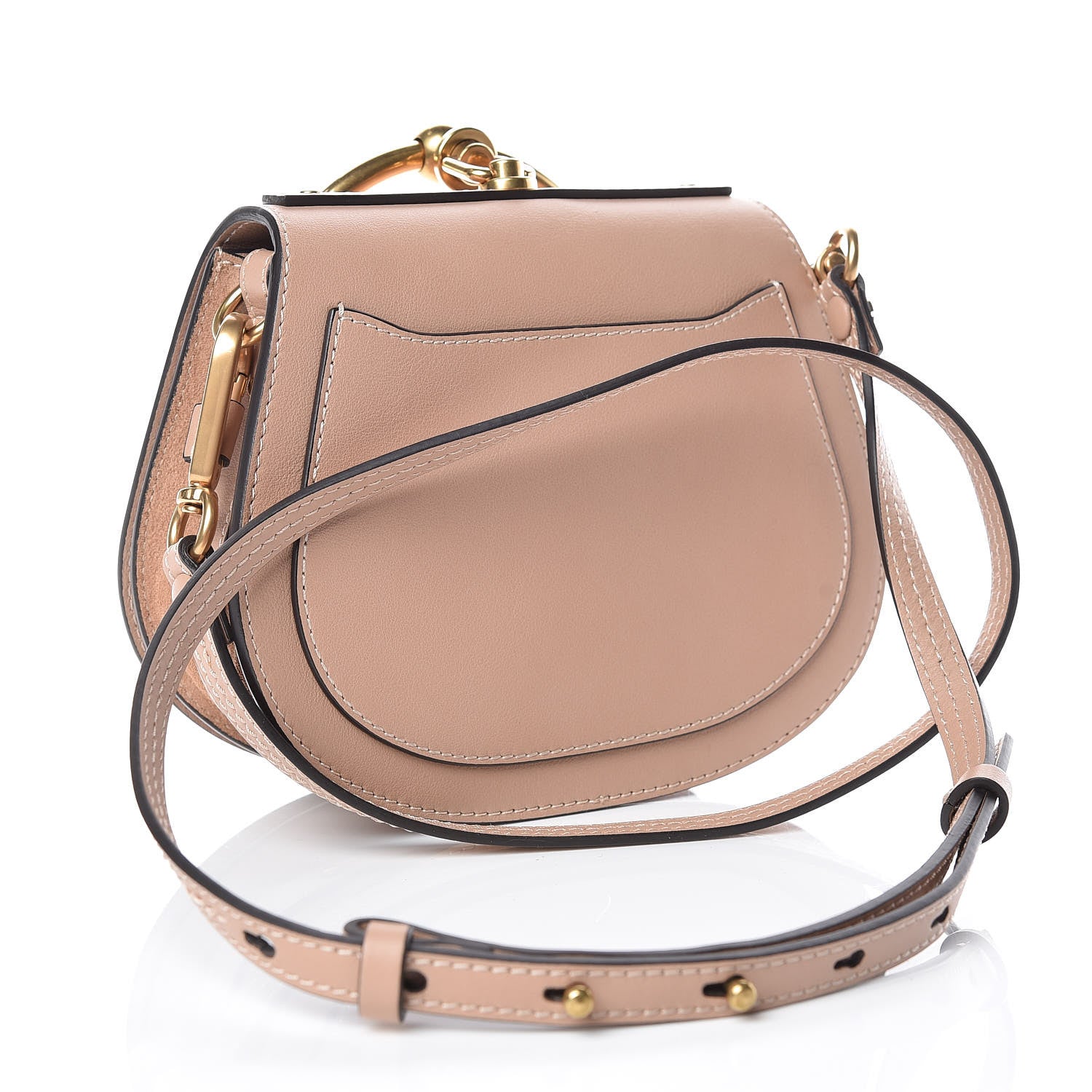 Chloe Calfskin Suede Small Nile Bracelet Bag Biscotti Beige 3 of 9