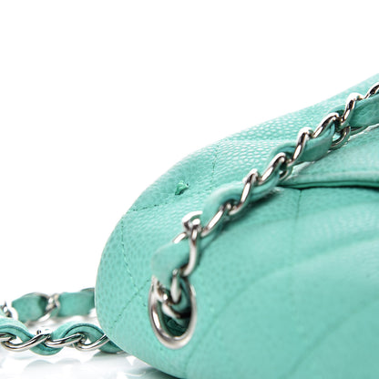 Chanel Iridescent Caviar Quilted Mini Rectangular Flap Green 15 of 15