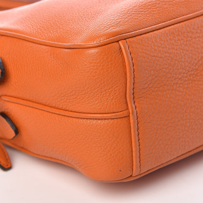 Prada Vitello Daino Medium Double Zip Shoulder Bag Papaya 9 of 15