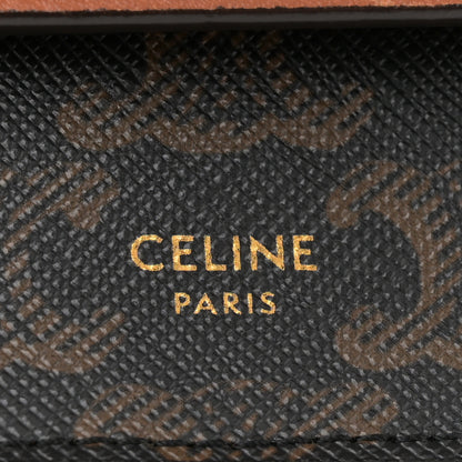 Celine Triomphe Canvas Lambskin Wallet On Strap Tan 6 of 12