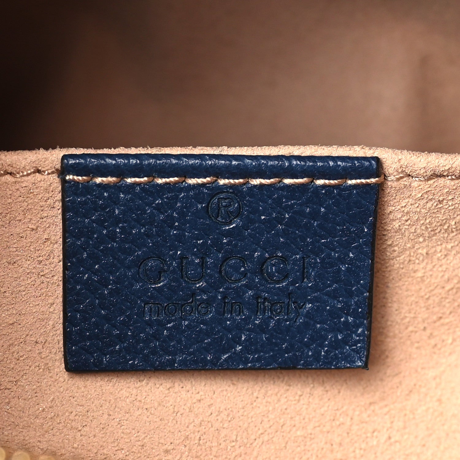 Gucci Textured Dollar Calfskin Web Small Ophidia Dome Shoulder Bag Blue Agata 6 of 10
