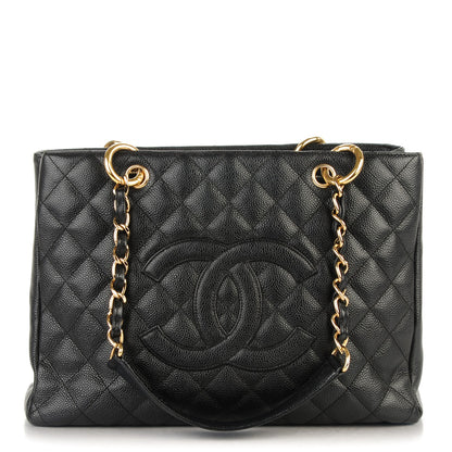 Chanel Caviar Quilted Grand Shopping Tote GST Black 1 of 7