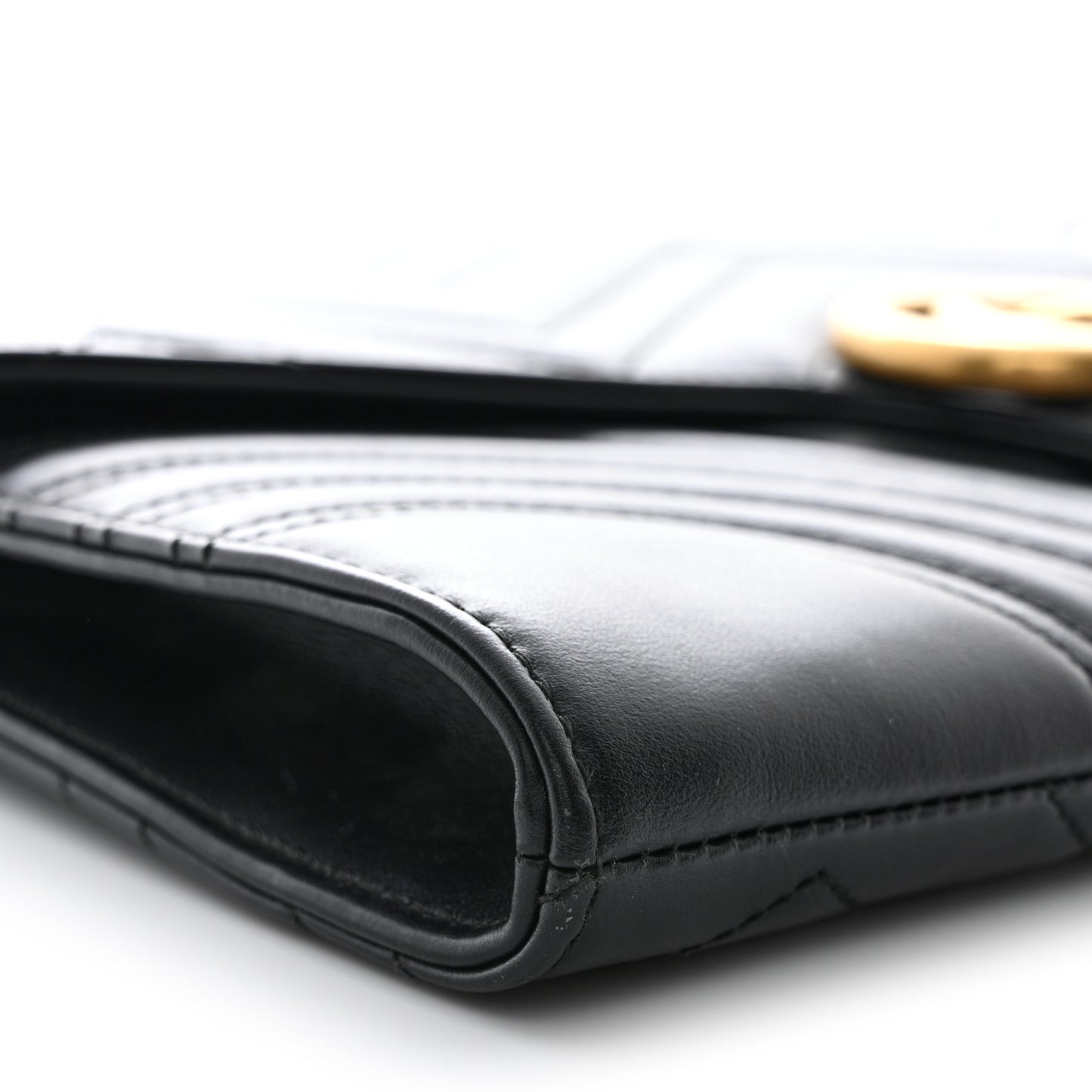 Calfskin Matelasse GG Marmont Clutch Black