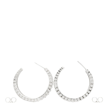 John Hardy Sterling Silver Dot Open Hoop Earrings 3 of 4
