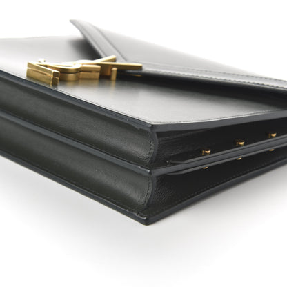 Saint Laurent Smooth Calfskin Monogram Cassandra Clasp Bag Dark Green 7 of 10