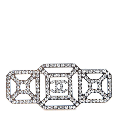 Chanel Crystal CC Brooch Silver 1 of 3