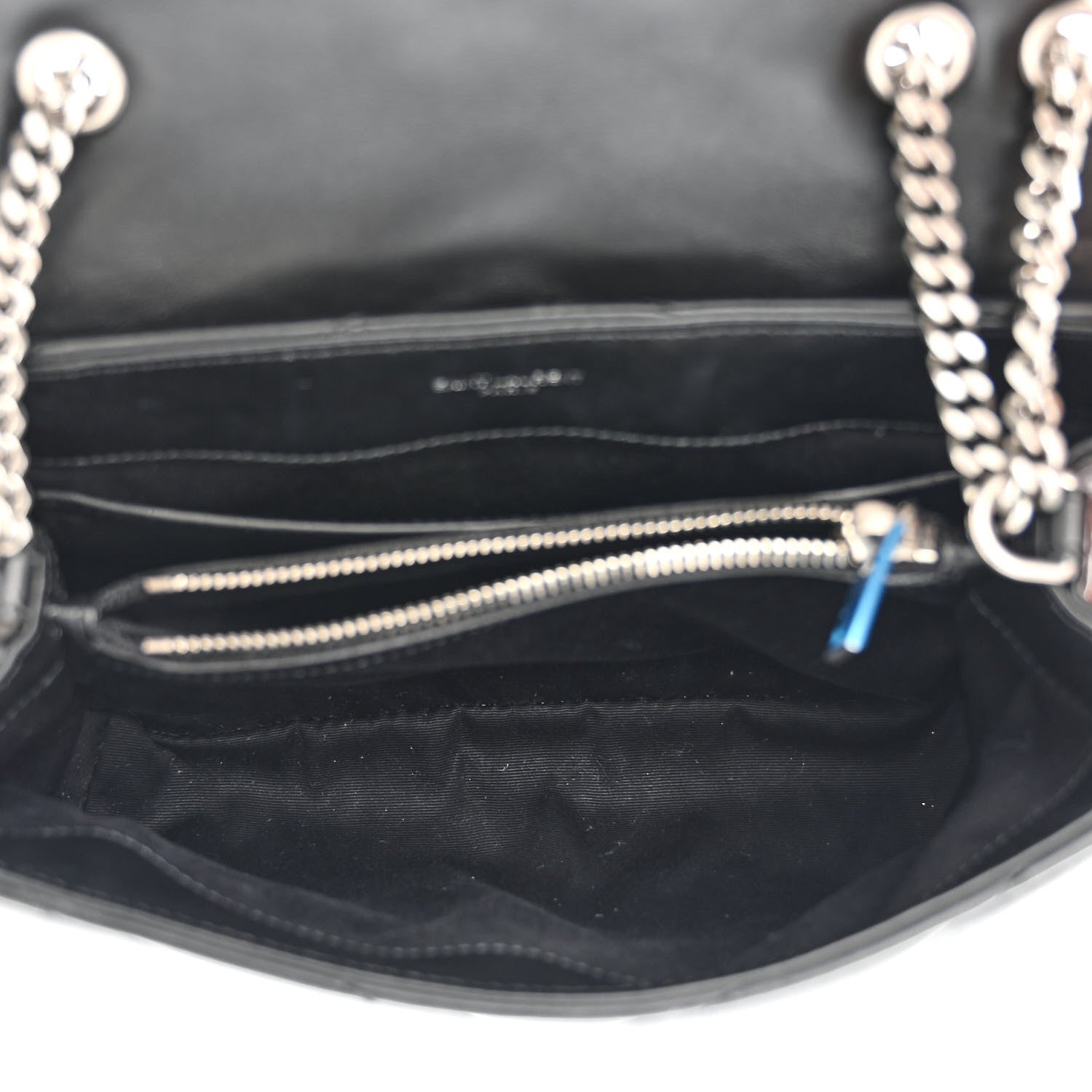 Saint Laurent Calfskin Y Quilted Monogram Small Loulou Chain Satchel Black 5 of 12