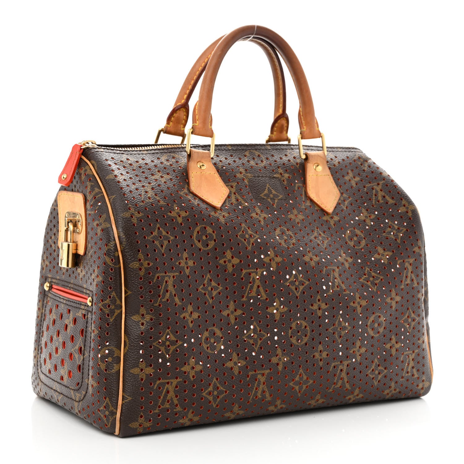 Louis Vuitton Monogram Perforated Speedy 30 Orange 3 of 12