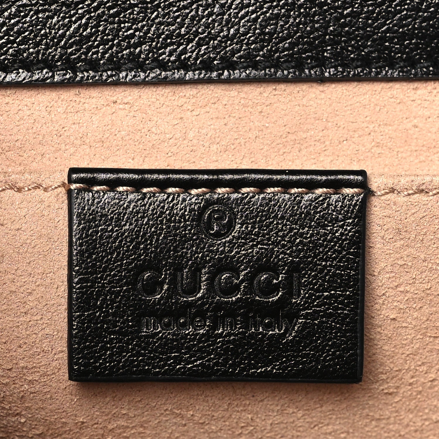 Gucci Monogram Matelasse Diagonal Mini GG Marmont Shoulder Bag Beige Black 6 of 9