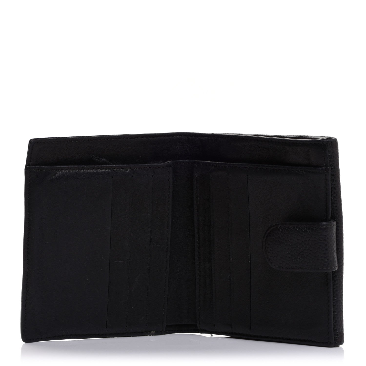 Chanel Caviar Timeless CC Compact French Wallet Black 9 of 17