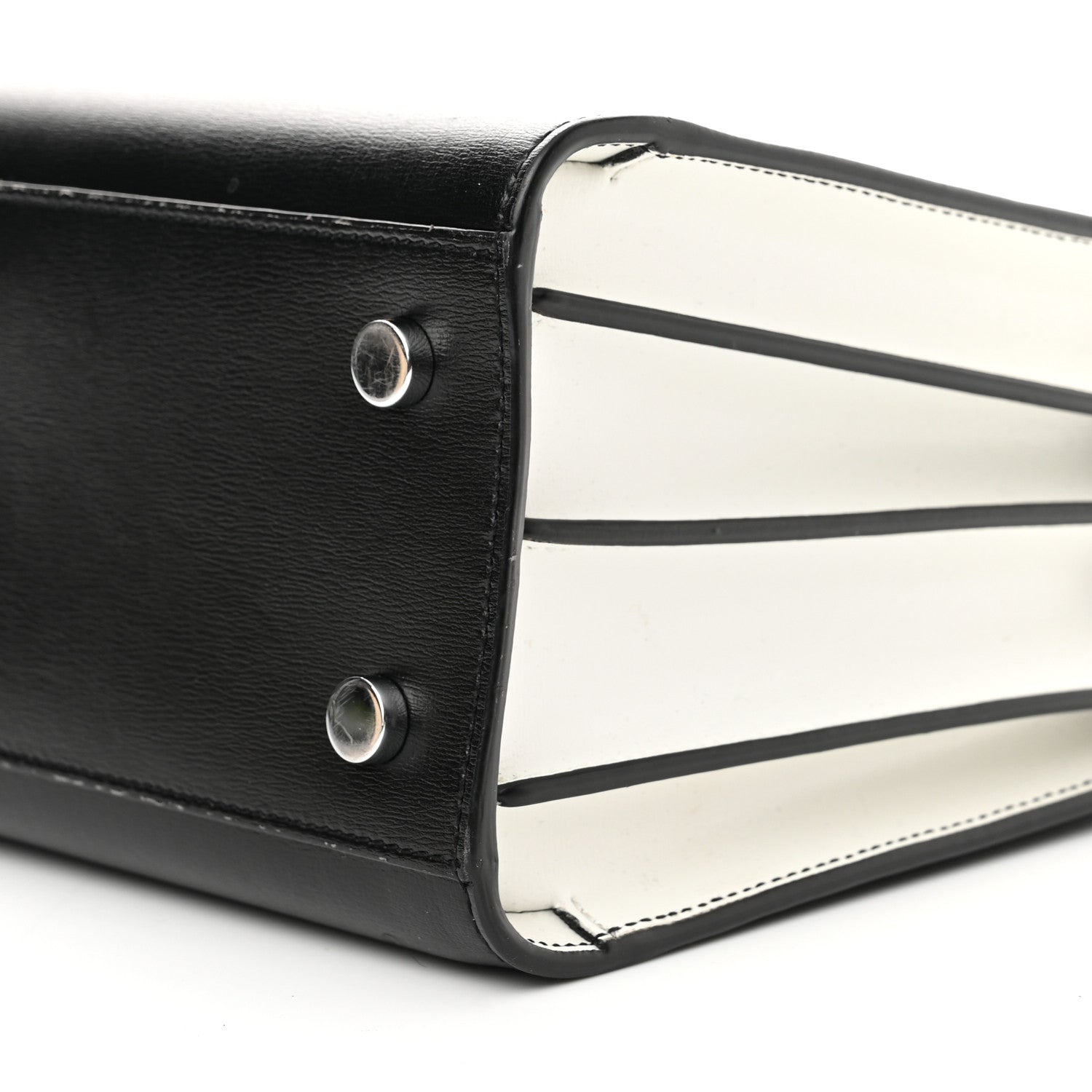 Saint Laurent Calfskin Small Sac De Jour Black White 10 of 12