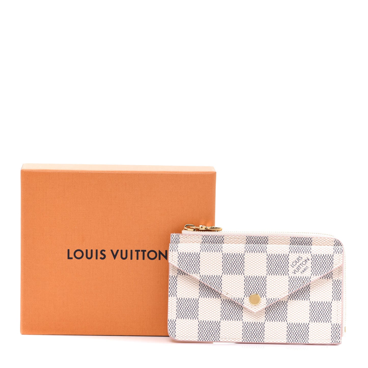 Damier Azur Recto Verso Card Holder Rose Ballerine