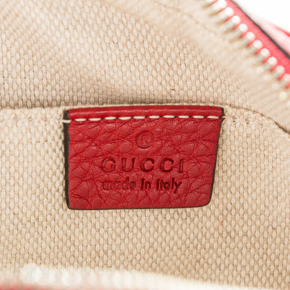 Gucci Pebbled Calfskin Small Soho Disco Bag Tabasco Red 6 of 7