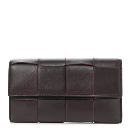 Bottega Veneta Nappa Maxi Intrecciato Continental Flap Wallet Grape 1 of 6