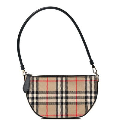 Burberry Vintage Check Calfskin Olympia Pouch Archive Beige 1 of 4