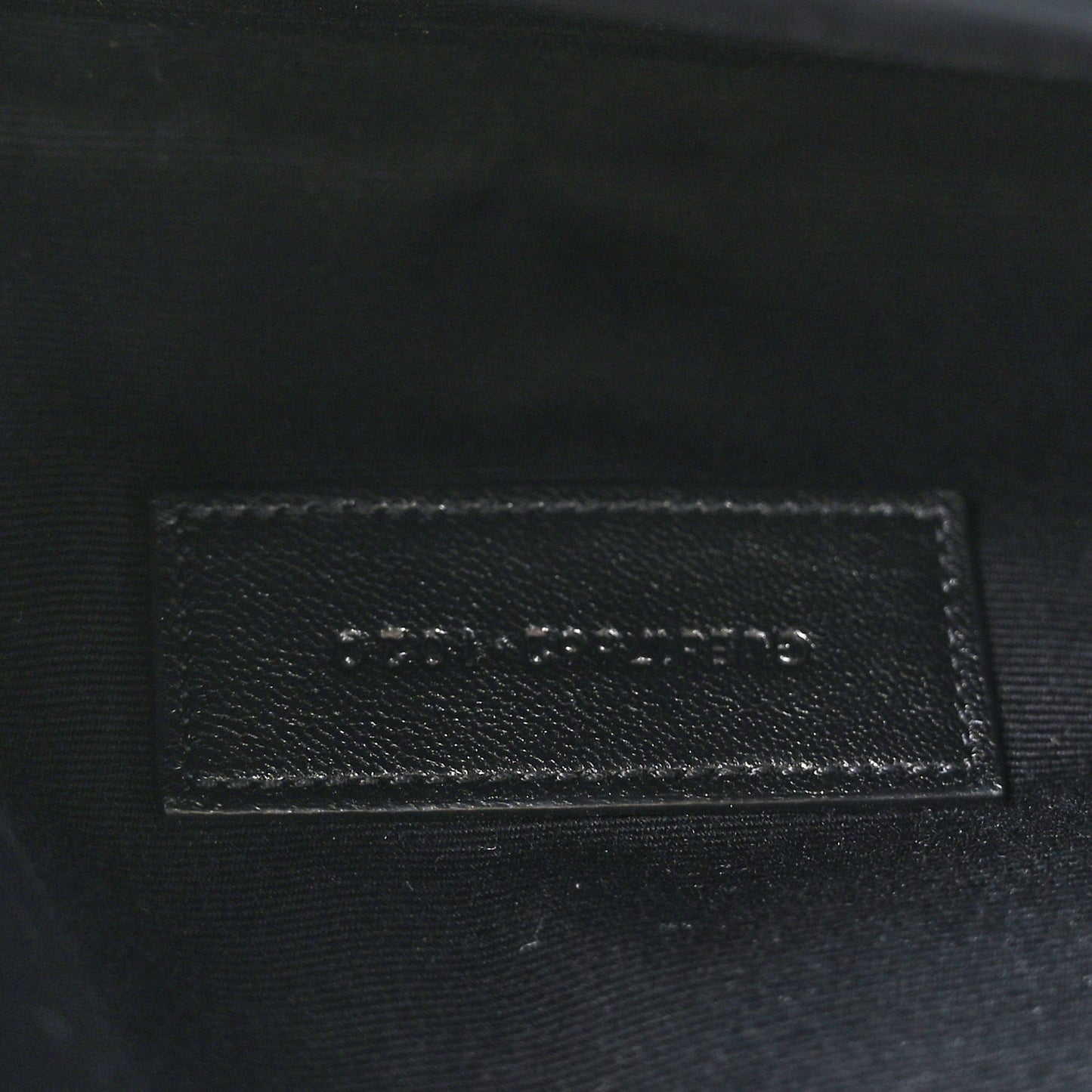 Grain De Poudre Matelasse Chevron Monogram Envelope Clutch Black