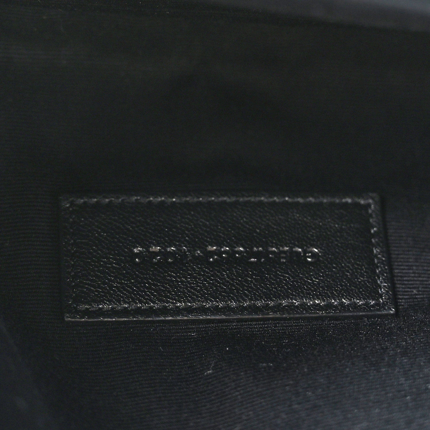 Saint Laurent Grain De Poudre Matelasse Chevron Monogram Envelope Clutch Black 7 of 9