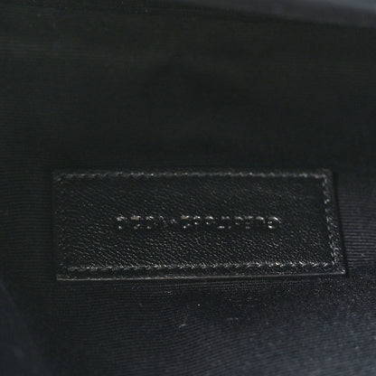 Saint Laurent Grain De Poudre Matelasse Chevron Monogram Envelope Clutch Black 7 of 9