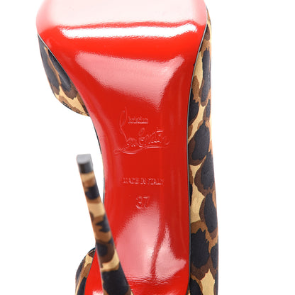 Christian Louboutin Tissu Leopardino Iriza 100 Pumps 37 Brown 7 of 9