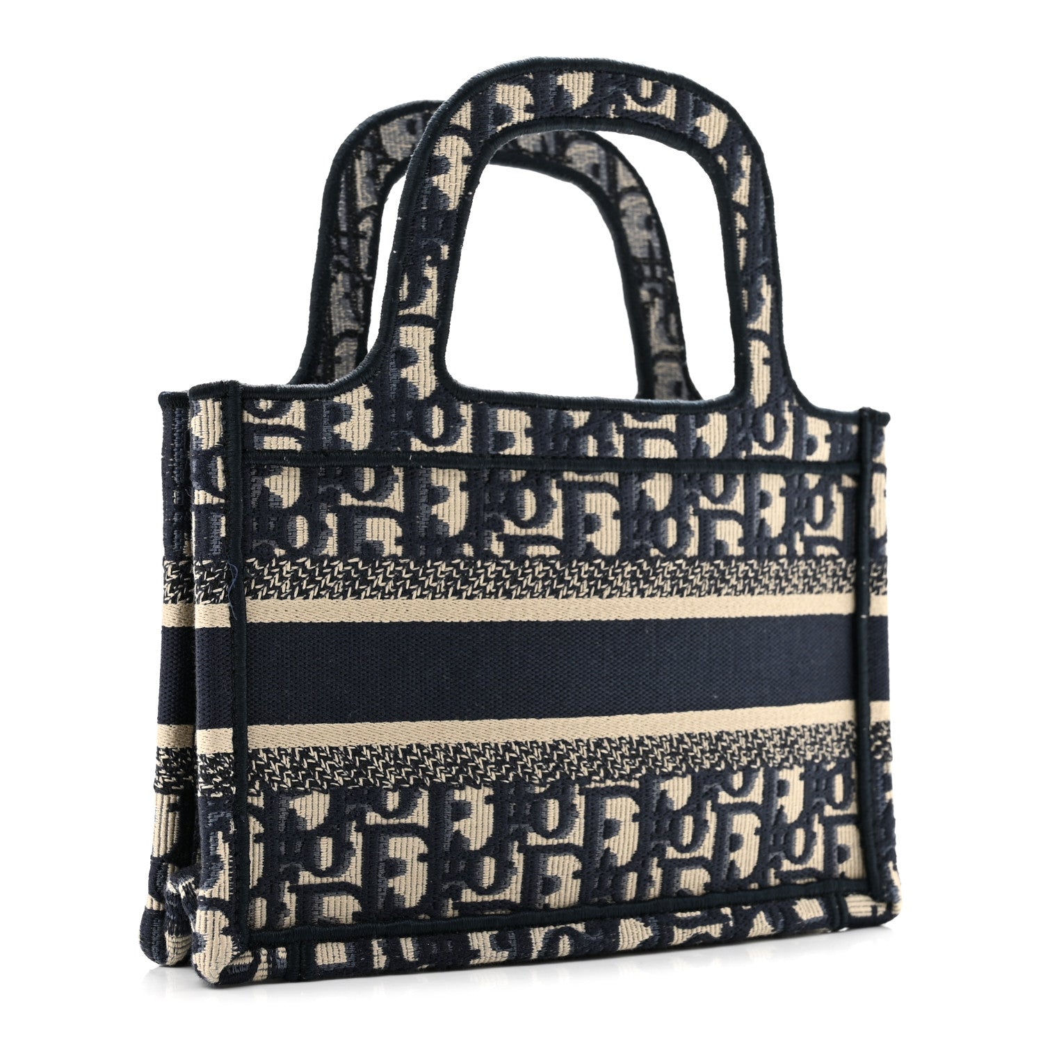 Christian Dior Oblique Mini Book Tote Blue Multicolor 3 of 10
