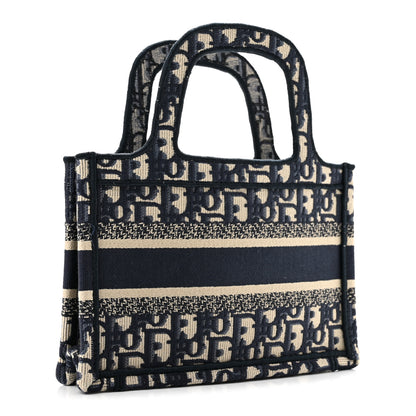 Christian Dior Oblique Mini Book Tote Blue Multicolor 3 of 10