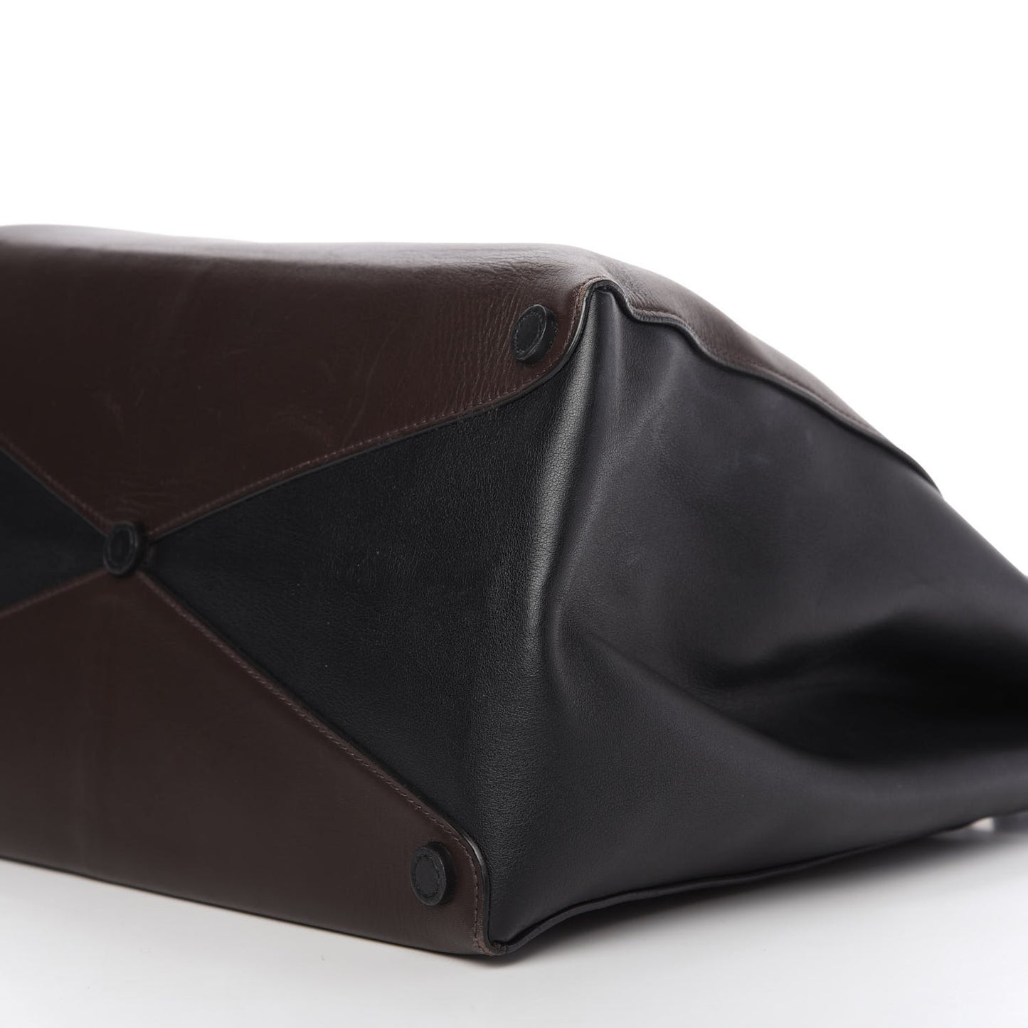 City Calfskin Convertible Top Handle Tote Caffe Black