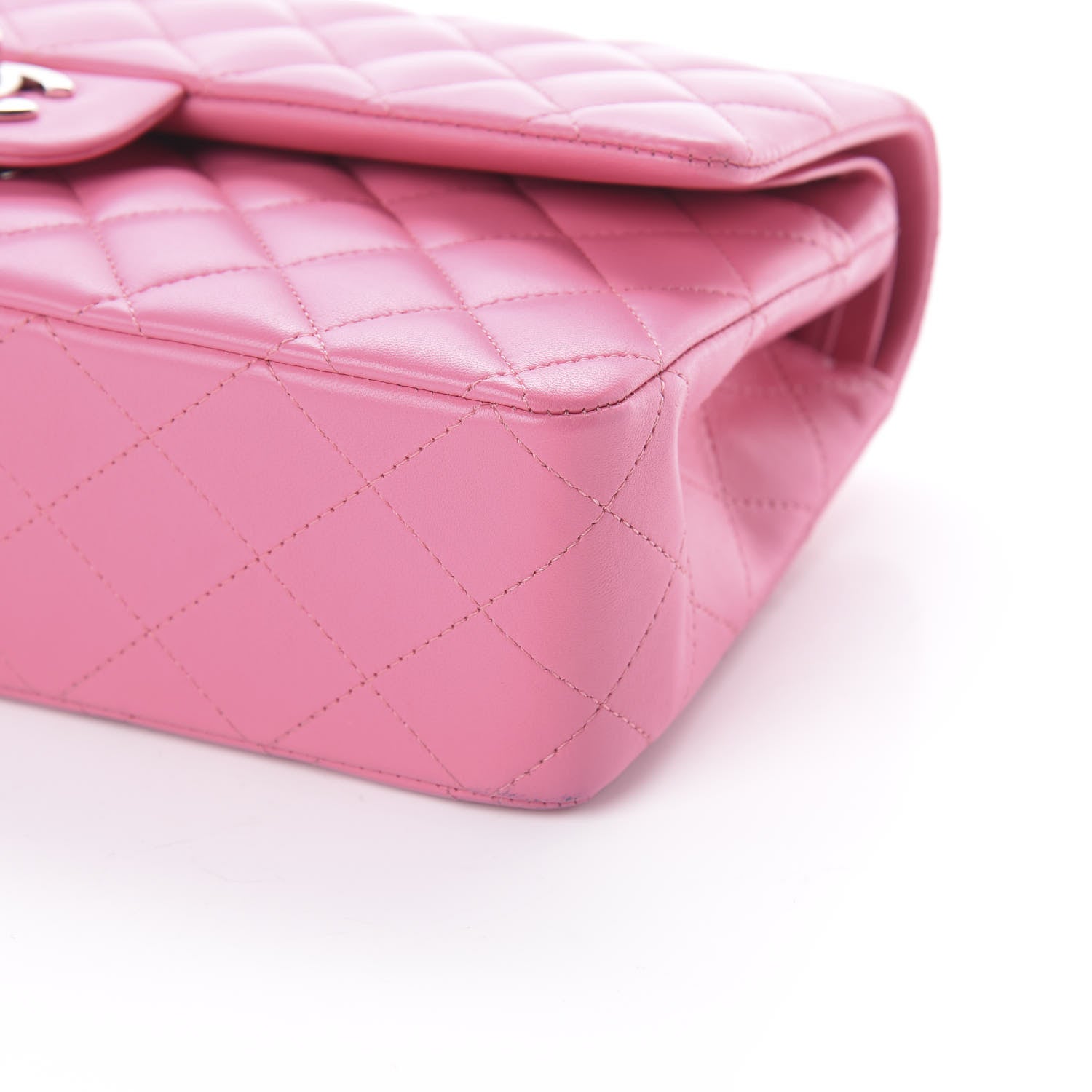 Chanel Lambskin Quilted Medium Double Flap Pink 6 of 8