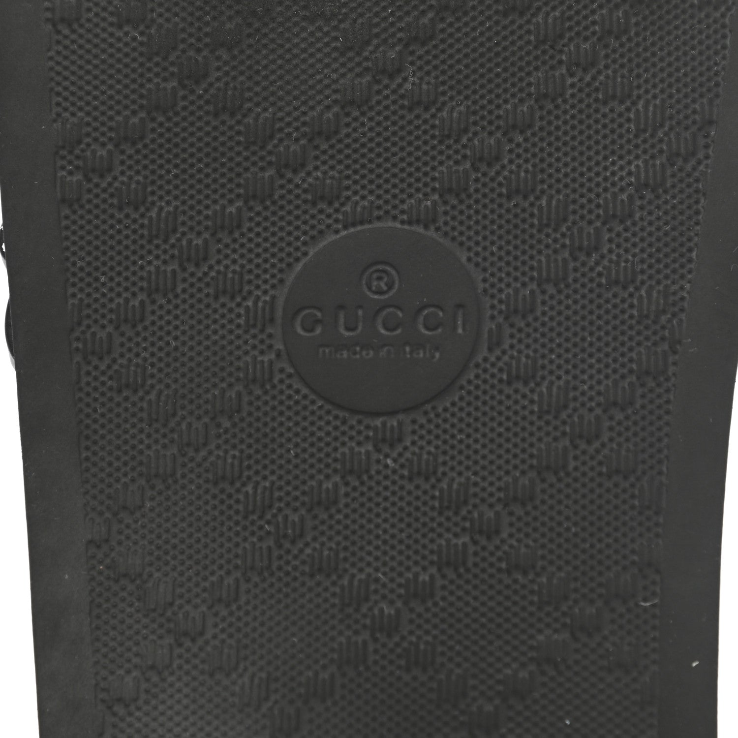 Gucci Rubber Matelasse Womens Slide Sandals 37 Black 6 of 10