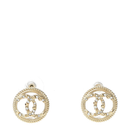 Chanel Pearl CC Round Earrings Gold 1 of 5