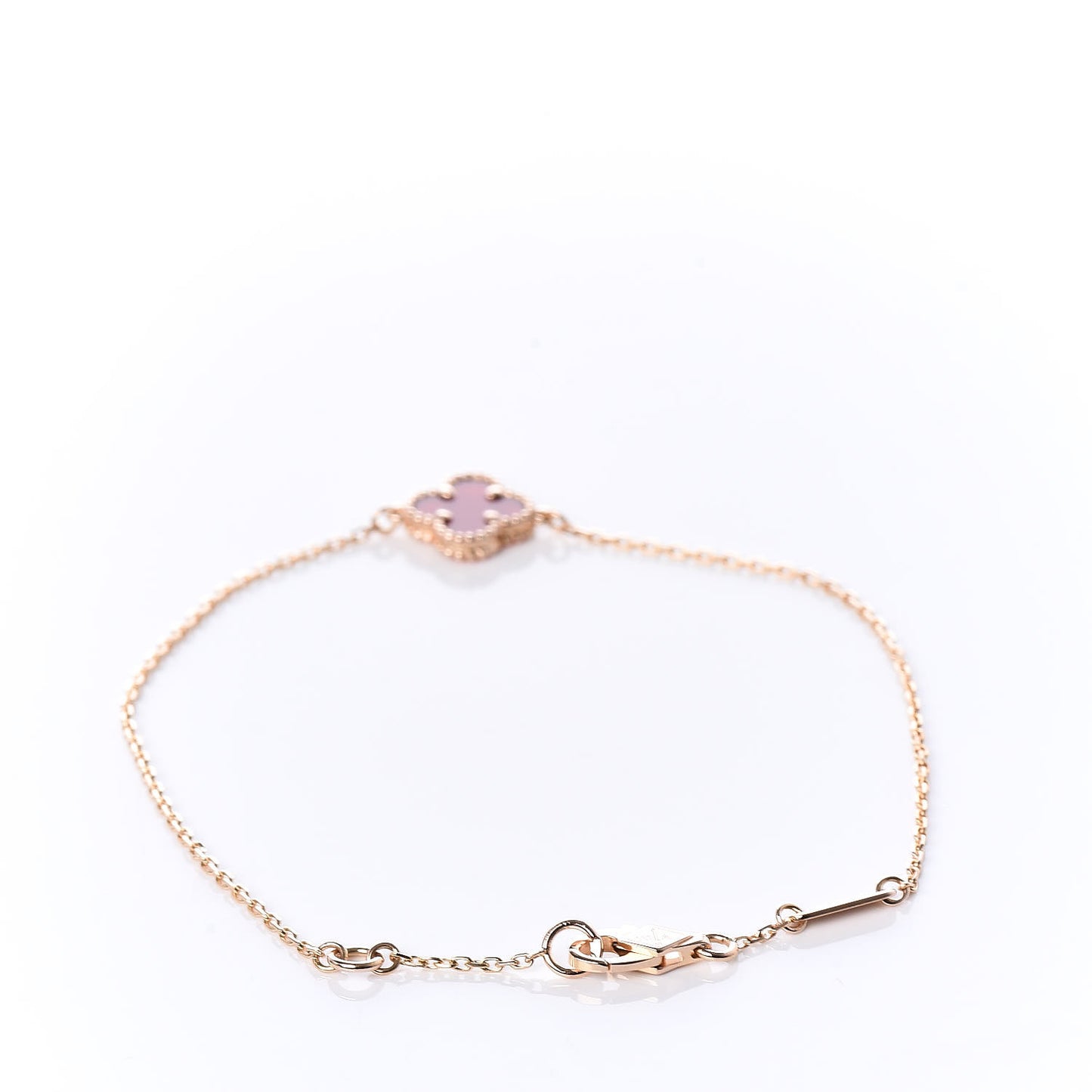 18K Rose Gold Carnelian Sweet Alhambra Bracelet