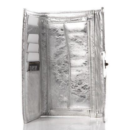 Chanel Metallic Aged Calfskin Quilted 2.55 Reissue Wallet Light Silver 5 of 9