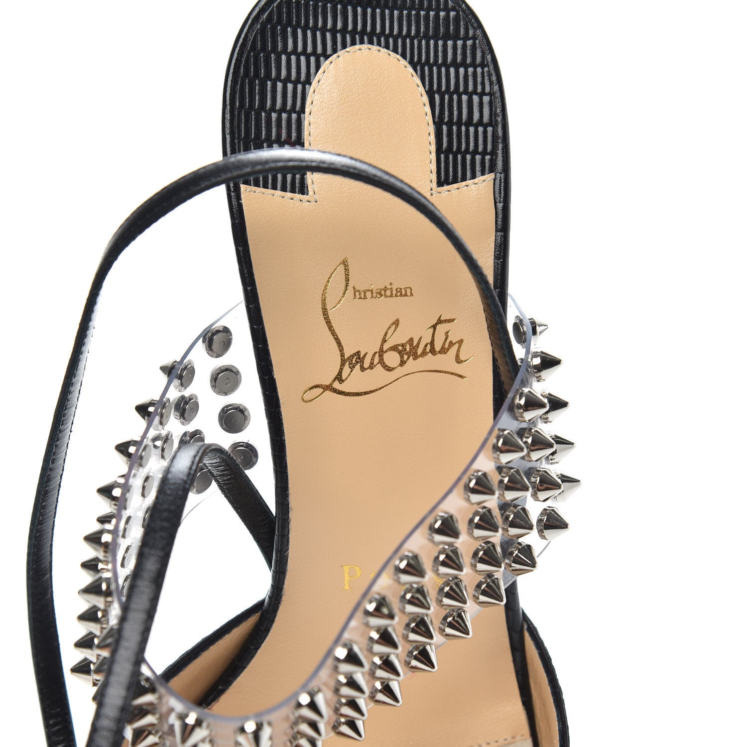 Christian Louboutin Nappa PVC Levita 55 Pumps 39 Black 6 of 8