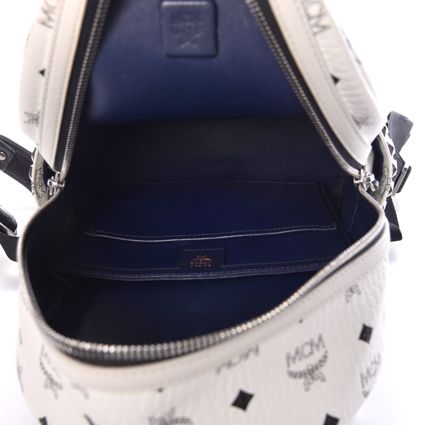 Visetos Small Side Stud Stark Backpack White