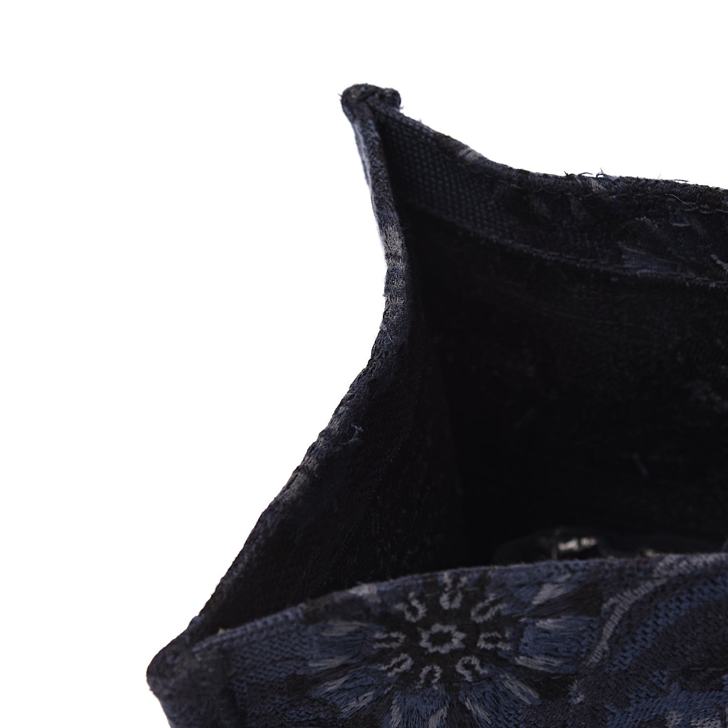 Canvas Embroidered KaleiDioroscopic Book Tote Blue