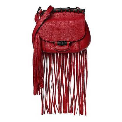 Gucci Calfskin Small Nouveau Fringe Shoulder Bag Flame Red 1 of 10