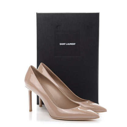 Saint Laurent Patent Anja 85 Pumps 38.5 Nude 9 of 9