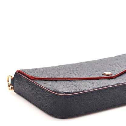 Louis Vuitton Empreinte Pochette Felicie Chain Wallet Marine Rouge 8 of 10