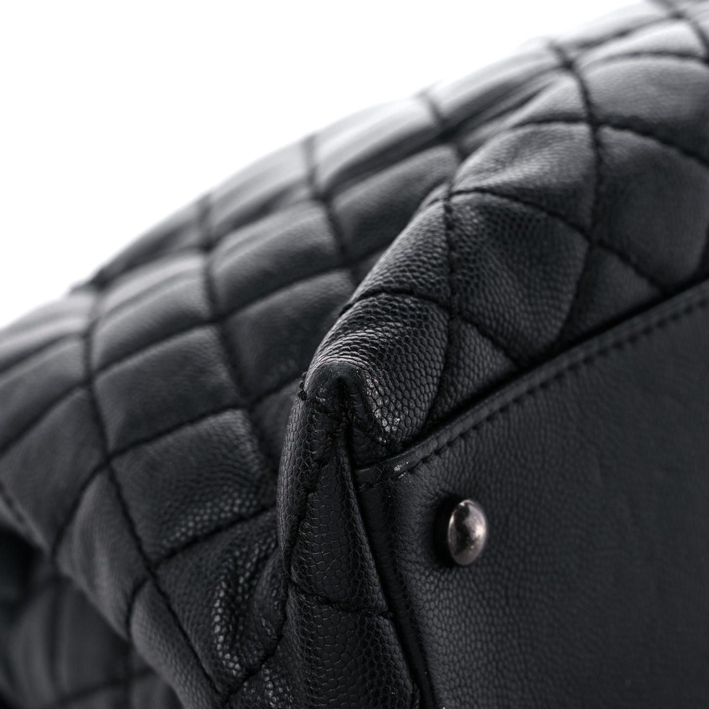 Caviar Quilted Medium Coco Handle Flap Black